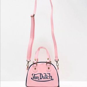 Small pink iconic VonDutch bowling bag